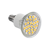 Żarówka LED E14 JDR 24 LED SMD 5050 230 V biała ciepła