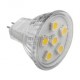 Żarówka LED MR11 G4 6 LED SMD 5050 12 V biała ciepła