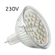 Żarówka LED GU5,3 30 LED SMD 3528 230 V biała ciepła